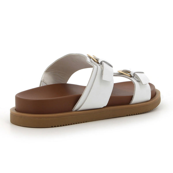 Hush Puppies Leather Hadley Sandals - White
