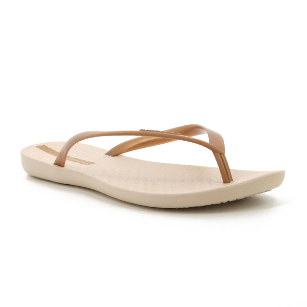 Ipanema Wave Sandals - Beige/Gold Patent