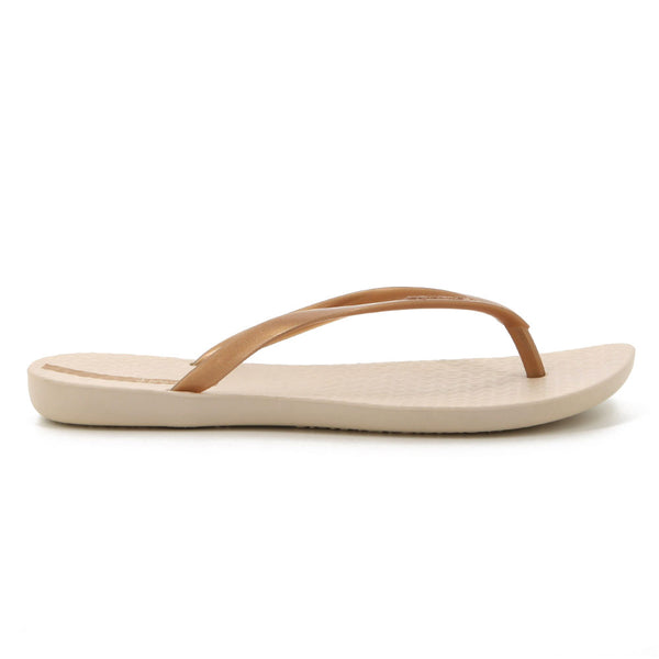 Ipanema Wave Sandals - Beige/Gold Patent