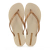 Ipanema Wave Sandals - Beige/Gold Patent