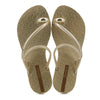 Ipanema Glam Toe Ring Sandal - Beige/Gold