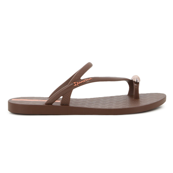 Ipanema Glam Toe Ring Sandal - Brown/Rose Gold