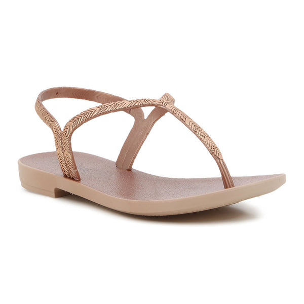 Grendha Amor Em Flor Sandal - Rose Gold Glitter