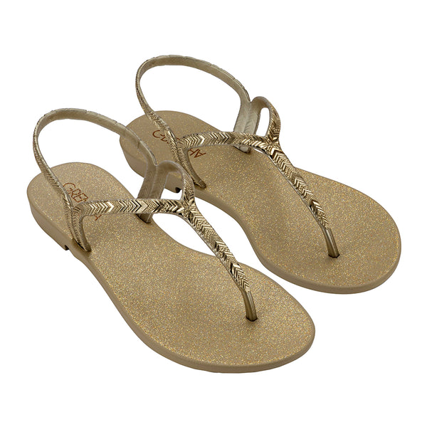 Grendha Amor Em Flor Sandal - Gold