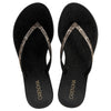 Grendha Amor Em Flor Thong Sandal - Black Glitter