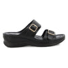 Pierre Cardin Twin Buckle Sandals - Black