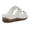Pierre Cardin Twin Buckle Sandals - White