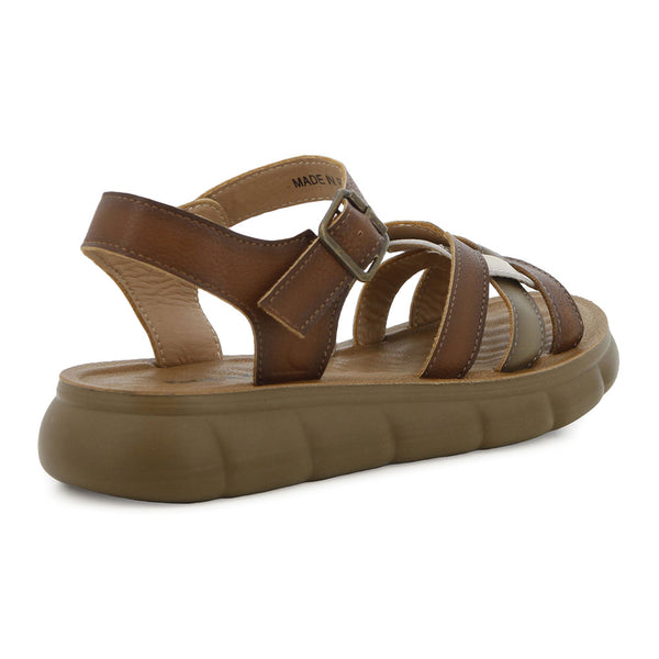 Pierre Cardin 2 Tone Sandal  - Brown