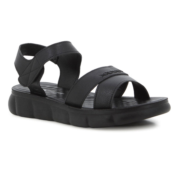 Pierre Cardin Velcro Strappy Sandal  - Black