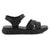 Pierre Cardin Velcro Strappy Sandal- Black