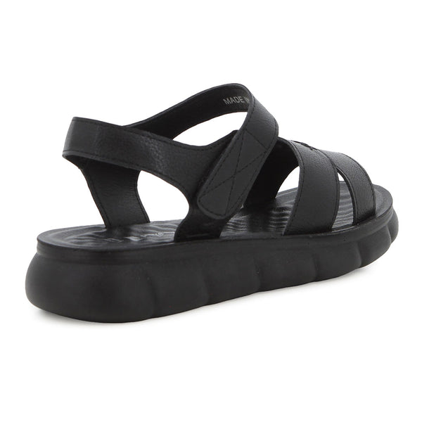 Pierre Cardin Velcro Strappy Sandal  - Black