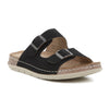 Pierre Cardin Twin Buckle Sandal  - Black