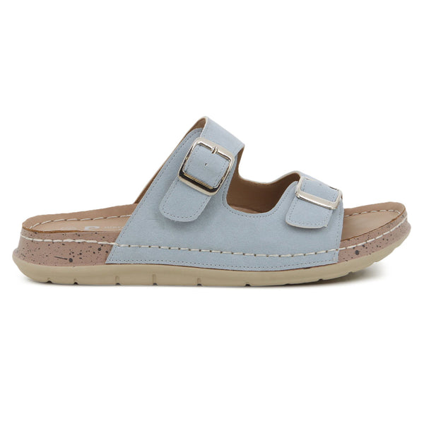 Pierre Cardin Twin Buckle Sandal  - Blue