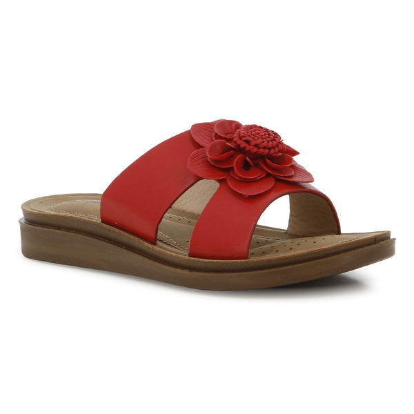 Pierre Cardin Flower Slip On - Red
