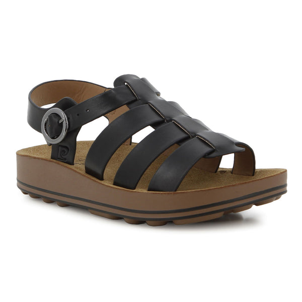 Pierre Cardin Gladiator Sandal  - Black