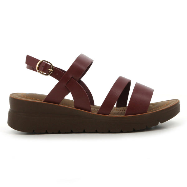 Pierre Cardin Low Wedge - Burgundy
