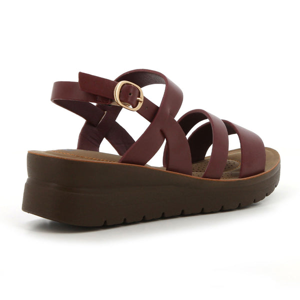 Pierre Cardin Low Wedge - Burgundy