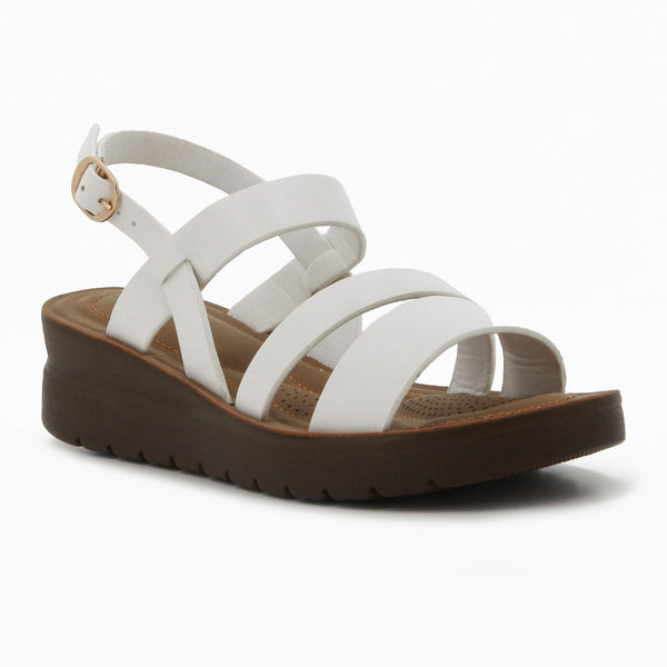 Pierre Cardin Low Wedge - White