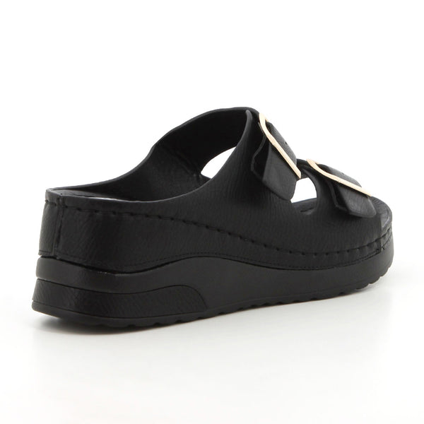 Pierre Cardin Twin Footbed Sandal  - Black