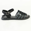 Alessio Strippy Sandal - Black Combo