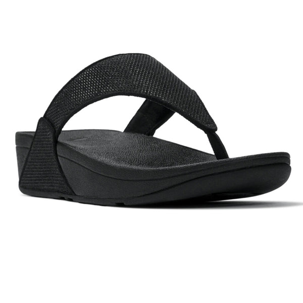 Fit Flop Lulu Textured Glitzy Sandal - Black