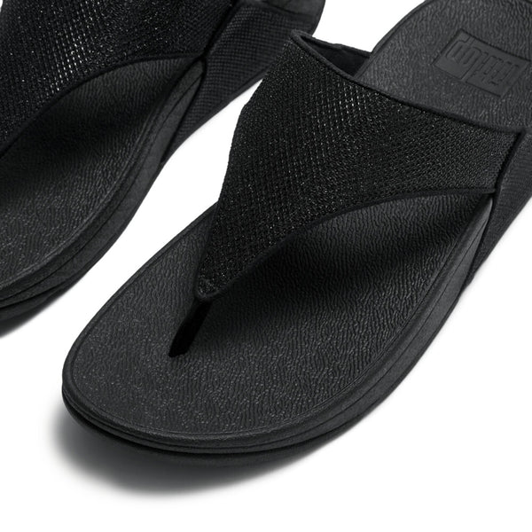 Fit Flop Lulu Textured Glitzy Sandal - Black