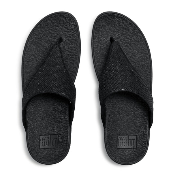 Fit Flop Lulu Textured Glitzy Sandal - Black