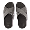 Fit Flop Lulu Glitterdust Cross Slides Sandal - Pewter