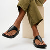 Fit Flop Lulu Toe Post Snake Sandal - Black