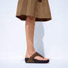 Fit Flop Lulu Toe Post Leopard Suede Sandal - Tan/Black Mix
