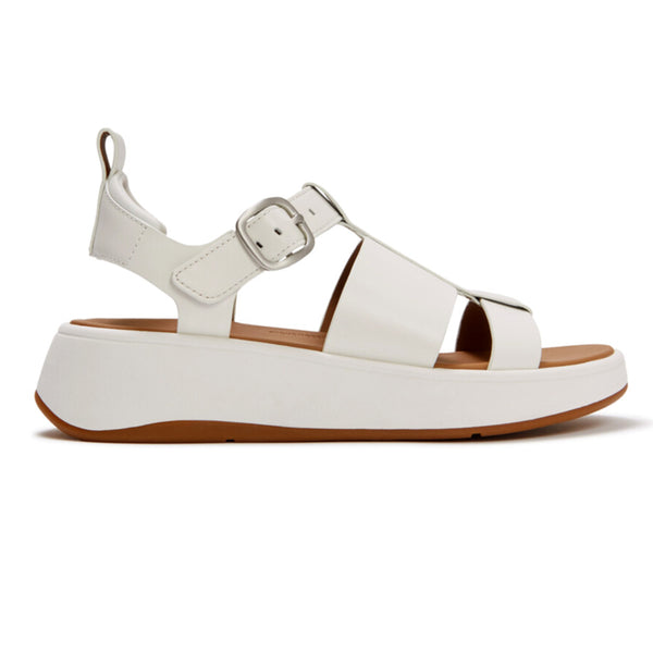 Fit Flop F-Mode Fisherman Platform Leather Sandal - Urban White