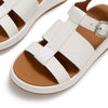 Fit Flop F-Mode Fisherman Platform Leather Sandal - Urban White