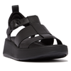 Fit Flop F-Mode Fisherman Platform Leather Sandal - Black