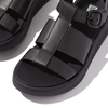Fit Flop F-Mode Fisherman Platform Leather Sandal - Black