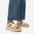 Fit Flop F-Mode Fisherman Flatform Leather Sandal - Platino