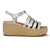 Fit Flop Platforms Espadrille Fisherman Wedge Sandals - Snake Metallic Silver