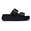 Fit Flop Gen FF-Max Two Bar Buckle Slides - Dark Denim