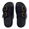 Fit Flop Gen FF-Max Two Bar Buckle Slides - Dark Denim