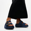 Fit Flop Gen FF-Max Two Bar Buckle Slides - Dark Denim