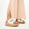 Fit Flop Gen FF-Max Two Bar Buckle Leather Slides - Urban White