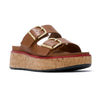 Fit Flop Gen FF-Max Two Bar Buckle Leather Slides - Tan