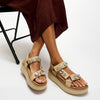 Fit Flop Gen FF-Max Ultra-Jewel Leather Back Strap Sandal - Cappuccino
