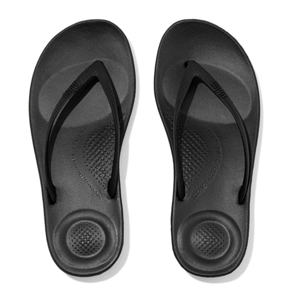 Fit Flop iQushion Ergonomic Flip-Flops - All Black