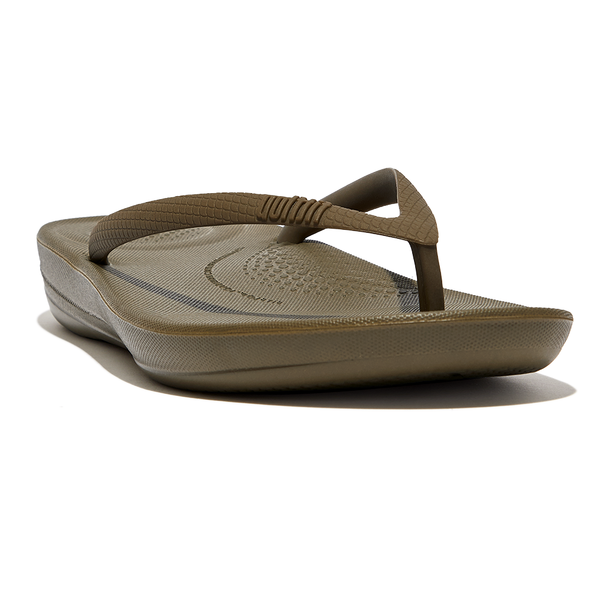 Fit Flop iQushion Ergonomic Flip-Flops - Military Olive