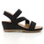 Soft Style By Hush Puppies Promise Wedge Sandals - Black