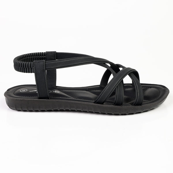 Alessio Elastic Sandal - Black
