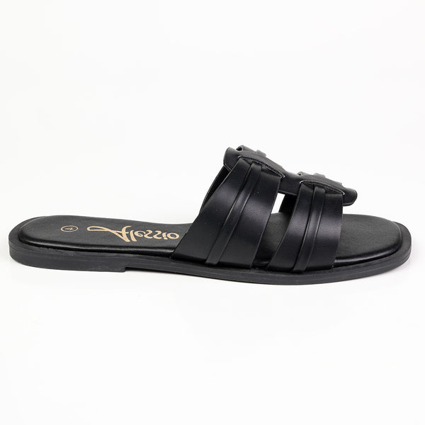 Alessio Push In Sandal - Black