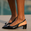 Pierre Cardin Sade Slingback Heels - Black