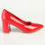 Madison Plain Court Block Heel - Red