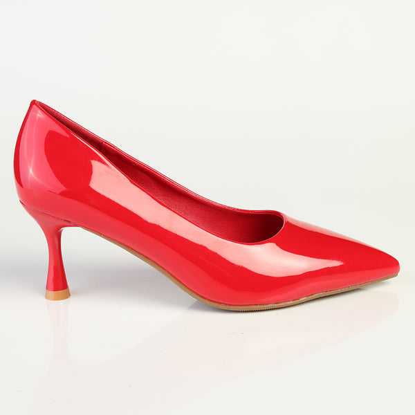 Madison Fashion Lower Hourglass Heel - Red